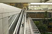 People at Rive Gauche skyscraper in Paris, France