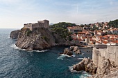 Kroatien: Dubrovnik, Blick auf die Festung Lovrijenac