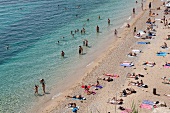 Kroatien: Dubrovnik, Meer, Badebucht Menschen, sommerlich