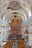 Interior of Jesuit Church of St. Francis Xavier, Lucerne, Switzerland