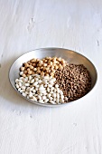 Different types of legumes in bowl, low GI diet food