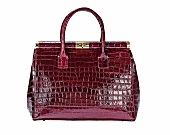 Tasche, Handtasche, Kroko-Optik, rot, rote