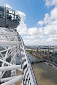 London, Westminster, London Eye, Themse, Luftaufnahme