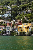 View of Restaurant San Marino on Lake Maggiore, Ticino, Switzerland