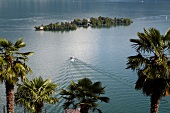 View of Brissago Islands in Lake Maggiore, Ticino, Switzerland