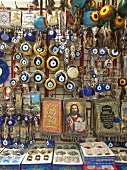 Blue eyes accessories shop in Grand Bazaar, Eminonu, Beyazit, Istanbul