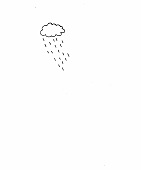Illustration, Regen, Regenwolke regnen