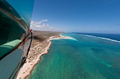View of coral bay in Ningaloo Reef, Australia, Aerial view