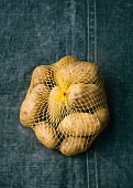 A net of potatoes (seen from above)