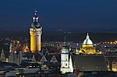 Leipzig bei Nacht, Blick aus den Fenstern des "Falco", Sachsen