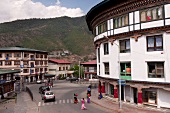 View of roundabout in Timpu, Bhutan