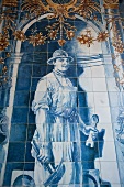 Tiled image on wall, Mettlach, Saarland, Germany