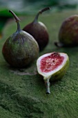 Close-up of figs on grass