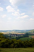 Aerial view of Weikersheim town, Germany