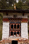 Meditation house with prayer wheels, Thimpu, Bhutan