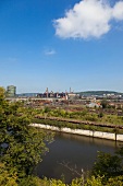 View of industrial area at Volklingen, Saarbrucken, Saarland, Germany