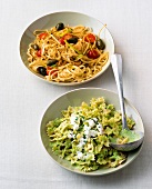 20 Min. vegetarisch, Pasta mit Kapern und Brokkolisauce
