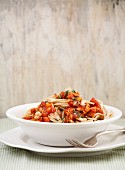 Pasta with chicken bolognese