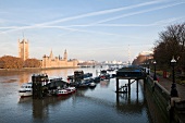 London, Blick über die Themse, Blick auf Parlament, Big Ben