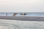 Surfer on beach of Westerland, Sylt, Germany