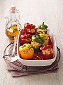 Stuffed peppers with Mediterranean risotto