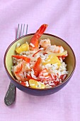 Chili and pineapple rice with prawns