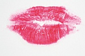 Kussabdruck, Kuss, Lippenstift, rot, pink
