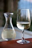 White wine in wine glass