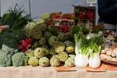 Various types of vegetables in organic market, Chamissoplatz, Kreuzberg