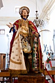 Small statue of Sant 'Efisio in Church at Sardinia, Italy