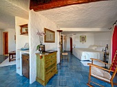 View of Hotel Cala di Volpe room in Costa Smeralda, Sardinia, Italy