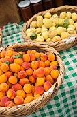 Fruits on table in Souk El Tayeb organic market, Beirut, Lebanon