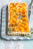 Apricot tart with thyme