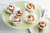 Fig cupcakes with creme fraiche