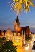 Hannover, Röselerstraße, Marktkirche Altes Rathaus, Blick vom Beachclub