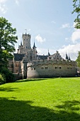 View of Marienburg Castle and trees in Hannover, Germany