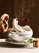 White sausage in a tureen, Bavaria, Germany