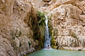 Israel, En Gedi Nationalpark, Wadi David, Wasserfall