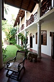 Terrace garden of villa at Galle Fort, Sri Lanka