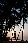 Sri Lanka, Tangalle, Amanwella Hotel Yoga, Sonnenuntergang