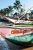 Fishing boats in Dodanduwa beach, Hikkaduwa, Sri Lanka