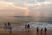 Sri Lanka, Colombo, Indischer Ozean, Menschen, Sonnenuntergang