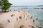 Sri Lanka, Galle Fort, Indischer Ozean, Strand, Menschen