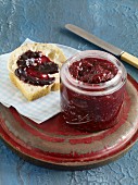 Gooseberry and raspberry jam