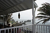 Seafront balcony in the island of Lesser Antilles, Caribbean, Barbados