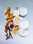 Zutaten für Streuselkuchen vom Elstar-Apfel