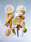 Zutaten für Brotpudding mit ApfelZabaione