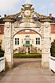 Sandstone portal of Schloss Dankern castle, Lower Saxony