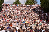 Spectators watching an event at Prenzlauer Berg, Berlin, Germany