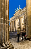 People at Brandenburg Gate at Mitte district in Berlin, Germany, Blurred motion